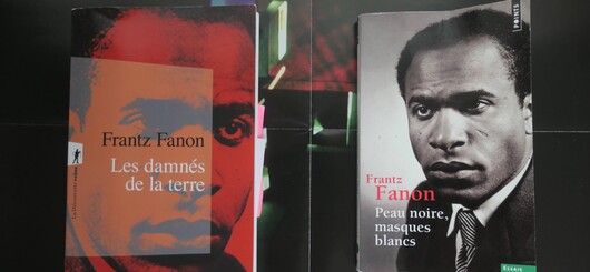 Bücher von Frantz Fanon (Fotomontage)