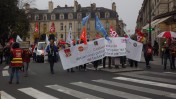 Bordeaux France Grève de la fonction publique, appel syndical national. 5/12/2024